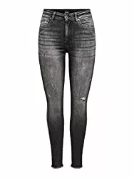 ONLY Jeans ONLY Female Skinny Fit Jeans ONLBlush Life Mid Ankle Raw M32Black Denim