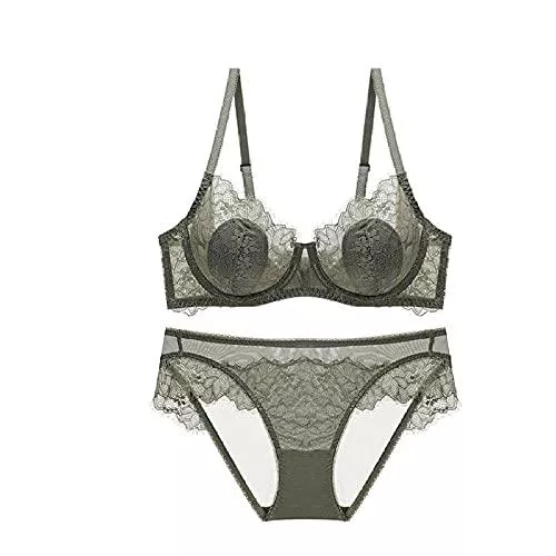 HONGYONGW Unterwäsche & Dessous HONGYONGW Bhsehr Dünner Floraler Spitzen-BH Und Höschen Sets Frauen Sexy Dessous