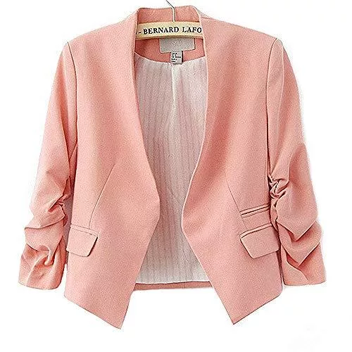 HOSD Blazer HOSD Blazer Jacke, koreanischer Stil, Bonbons, einfarbig, Slim Kostüm, modisch, Frauen, ohne Knöpfe