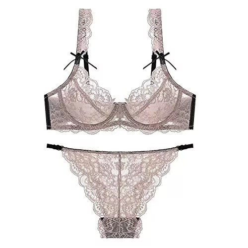 Guoeappa Unterwäsche & Dessous Guoeappa Sexy Dessous-Set für Damen, aus Spitze, bequem, Bügel-BH und Höschen