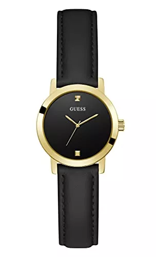 GUESS Uhren GUESS Damen analog Quarz Uhr mit Leder Armband GW0246L3