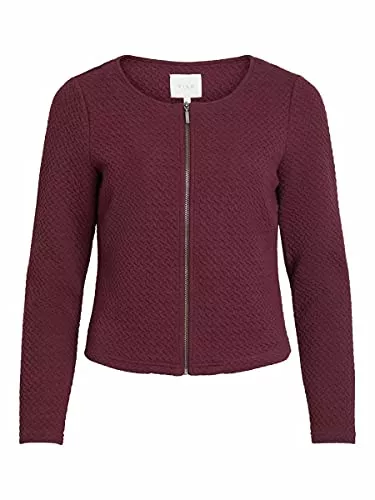 VILA Blazer Vila Female Strickjacke Kurze Reißverschluss