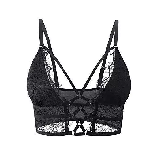 Buitifo Unterwäsche & Dessous Buitifo Damen Sexy BH Wimpern Camisol Spitzen Bralette Crop Top Weste Unterwäsche
