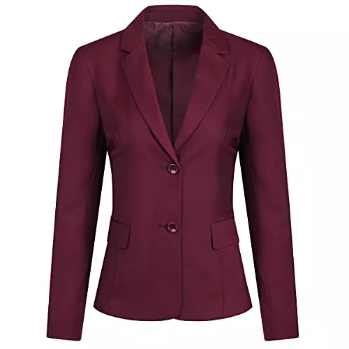 YYNUDA Blazer YYNUDA Damen Blazer Zwei Tasten Elegante Feste Farbe lässig Büro Anzug