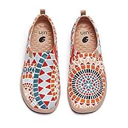 UIN Flache Schuhe UIN Damen Slip On Schuhe Leicht Loafer Canvas