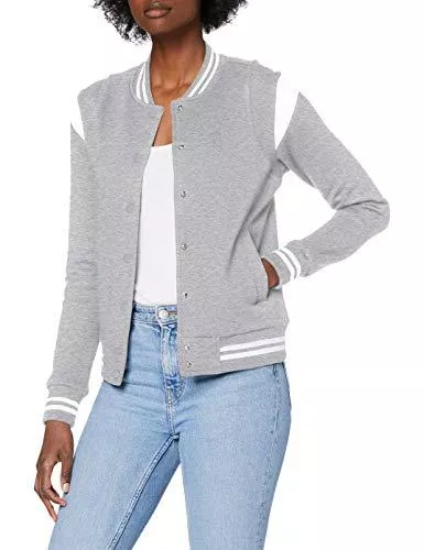 Urban Classics Jacken Urban Classics Damen Ladies Organic Inset College Sweat Jacket Jacken