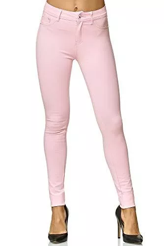Elara Hosen Elara Damen Stretch Hose Skinny Fit Jegging Chunkyrayan