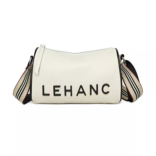 Atgbiem Taschen & Rucksäcke Atgbiem Crossbody Bag Damen breiter Gurt Leder umhängetasche Damen klein Weiß Handtasche Damen umhängetasche