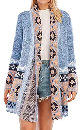 CGYY Strickjacken CGYY Strickjacke Damen Lang Grobstrick Strick Cardigan Pullover Casual Open Front Knitwear Offene Strickjacke Tops