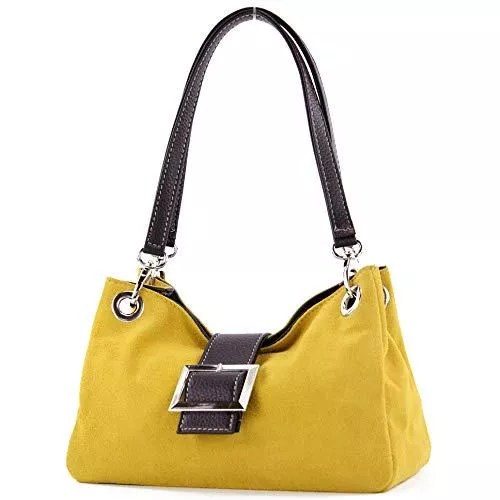 modamoda de Taschen & Rucksäcke modamoda de - TL02 - ital Kleine Henkeltasche aus Wildleder