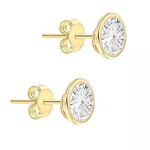 Carissima Gold Schmuck Carissima Gold Damen 9k (375) Gelbgold Rund Cubic Zirkonia Poliert Ohrstecker