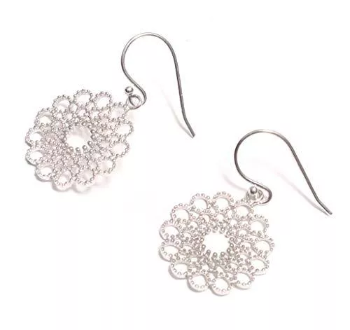 loveyourdiamonds Schmuck ausgefallene Mandala Ohrringe aus 925 Sterling Silber
