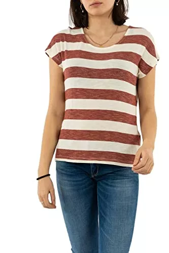 VERO MODA T-Shirts VERO MODA Female Oberteil mit kurzen Ärmeln Gestreiftes