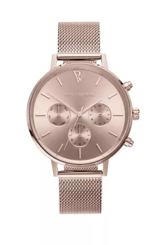PAUL VALENTINE Uhren PAUL VALENTINE - Multifunctional Damenuhr Frauen Uhr Armband, kratzfestes Glas und Quarzwerk, Chronograf, hochwertiges Armband