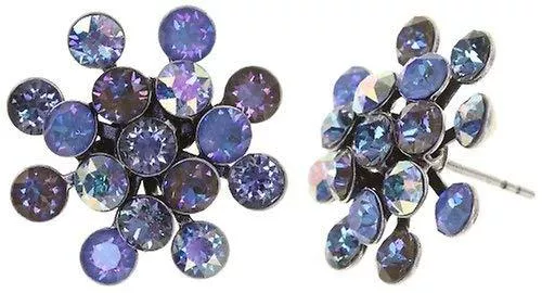 Konplott Schmuck Magic Fireball Ohrstecker Blau (Cloudy Sky) // NEW COLOR | Glamouröser Ohrschmuck passend zu jedem Anlass | Handgefertigter Damen-Schmuck