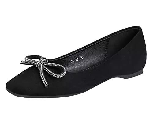 C.PARAVANO Flache Schuhe C.PARAVANO Damen Ballerinas I Ballerinas Rot I Damen Schuhe Runder Zeh I Schuhe Damen Ballerina I Schwarze Ballerina Damen