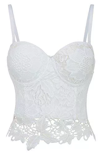 PANOZON Tops PANOZON Damen Bustier Dünn Weich Lace BH Spitze Bluse Tops