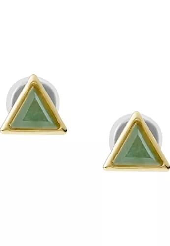 Fossil Schmuck Ohrstecker Val Joyful Expression Aventurin grün, JA7109710