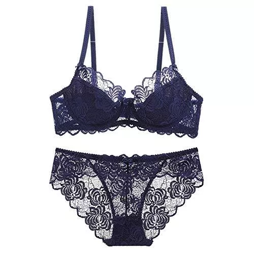 Cwang Unterwäsche & Dessous Cwang Damen Push Up Bralette Spitzen Balconette BH Set Damen Reizwäsche Set Sexy Unterwäsche Dessous Lingerie
