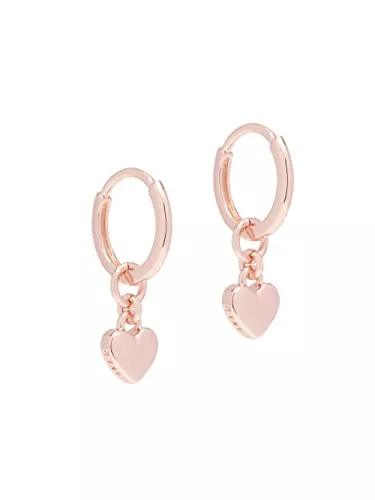 Ted Baker Schmuck Ted Baker Harrye Tiny Heart Huggie Earring - Rose Gold and Silver Tone Options