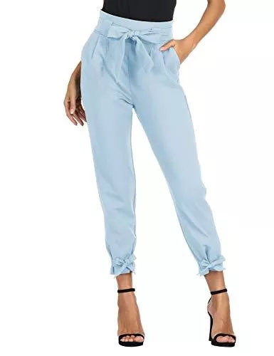 GRACE KARIN Hosen GRACE KARIN Damen Hose High Waist 9/10 Elegant Bleistifthose Casual Carpi Hose mit Taschen