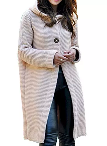 CORAFRITZ Jacken CORAFRITZ Damen Strickjacke, dick, langärmelig, warm, gemütlich, lange Ärmel, gestrickt, mit Kapuze