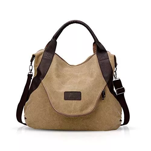 NICOLE & DORIS Taschen & Rucksäcke NICOLE & DORIS Damen Canvas Handtasche Segeltuch Taschen Schultertasche Damen Henkeltasche Hobo Tasche Umhängetasche