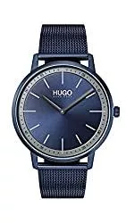 HUGO Uhren HUGO Analog Quarz Armbanduhr mit Edelstahlarmband 1520011
