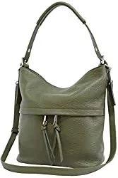 AmbraModa Taschen & Rucksäcke AmbraModa Damen Handtasche Schultertasche Beutel aus Echtleder GL024