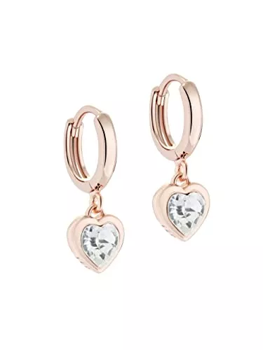 Ted Baker Schmuck Ted Baker Hanniy Crystal Heart Huggie Earring - Rose Gold Tone/Crystal or Silver Tone/Crystal Options