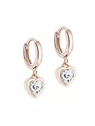 Ted Baker Schmuck Ted Baker Hanniy Crystal Heart Huggie Earring - Rose Gold Tone/Crystal or Silver Tone/Crystal Options