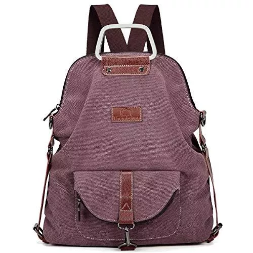 Travistar Taschen & Rucksäcke Travistar Rucksack Damen Handtasche Schultertasche Canvas Casual Damen Schultasche Umhängetaschen Anti Diebstahl Reiserucksack Frauen für Arbeit Schule Shopper Lässige täglich, Kaffee