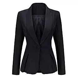 YYNUDA Blazer YYNUDA Damen Elegant Blazer Langarm Fashion Anzugjacke Slim Fit Business Top Jacke