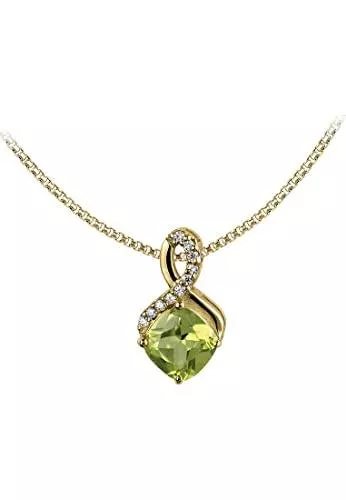 JACQUES LEMANS Schmuck JACQUES LEMANS Kette Sterlingsilber vergoldet mit Peridot