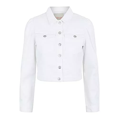 PIECES Jacken PIECES Damen Pcgreyson Ls Cr Jacket-vi Bc Jeansjacke