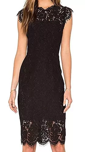 LA ORCHID Cocktail LA ORCHID Laorchid Damen Spitzenkleid Festliche Kleider hochzeitsgäste Vintage Retro Rockabilly cocktailkleid Abendkleid bleistiftkleid elegant ärmellos cocktailkleider Knielang