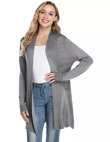 Totatuit Strickjacken Totatuit Damen Leichte Elegant Strickjacken Tops Strickjacke für Damen Plus Size Mantel Cardigan