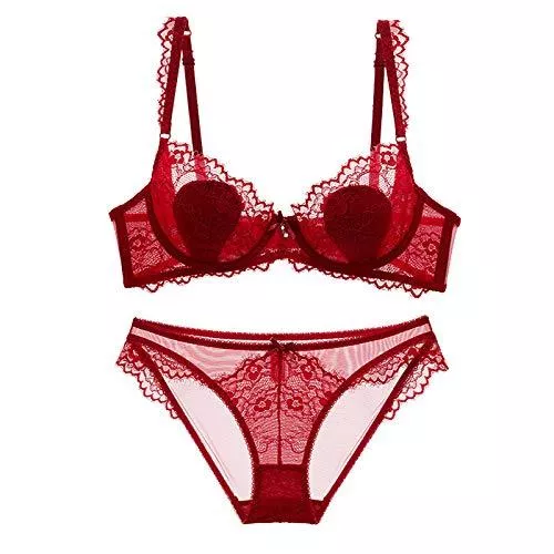 Cwang Unterwäsche & Dessous Cwang Damen BH Set Spitze Push Up Bügel BH Bra und Slip Unterwäsche Lingerie Panty Dessous Sets