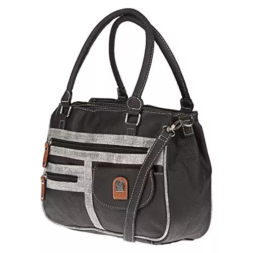 Christian Wippermann Taschen & Rucksäcke Christian Wippermann große Damen Umhängetasche Tasche Schultertasche in Leder Optik Anthrazit