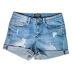 Hocaies Shorts Hocaies Damen Jeansshorts Basic in Aged-Waschung Jeans Bermuda-Shorts Kurze Hosen aus Denim für den Damen High Waist Denim Kurze Hose mit Quaste Ripped Loch Hotpants Shorts