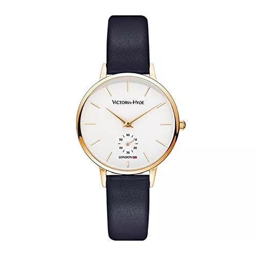 VICTORIA HYDE Uhren VICTORIA HYDE Damen Uhr Minimalist Armbanduhr Analoges Quarzwerk Schlicht Damenuhr mit Lederarmband Mesh Band