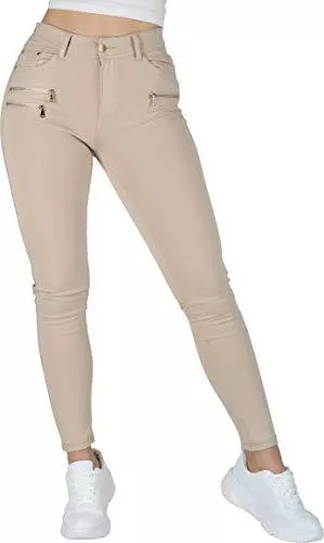 Giralin Jeans Giralin Damen High Stretch Hosen Skinny Fit Jeggings High Waist Zipper