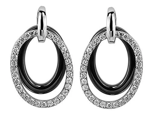 Orphelia Schmuck Orphelia Damen-Ohrhänger 925 Silber rhodiniert Zirkonia weiß Rundschliff - ZO-7067