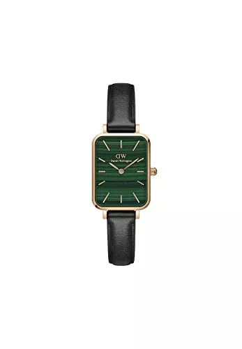 Daniel Wellington Uhren Daniel Wellington Quadro Sheffield Armbanduhr, italienisches schwarzes Lederband, 20 x 26 mm