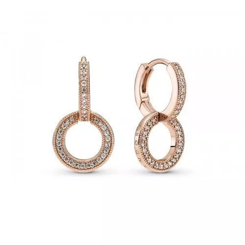 Pandora Schmuck Pandora Sparkling Double Hoop Earrings