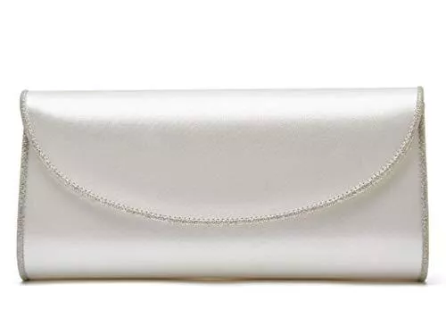 Rainbow Club Taschen & Rucksäcke Rainbow Club Handtasche Brauttasche - Viki Ivory Satin/Fine Glitter
