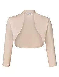 Clearlove Strickjacken Clearlove Damen Bolero Elegant Strickjacke 3/4 Ärmel Kurz Festlich Schulterjacke（Verpackung MEHRWEG）