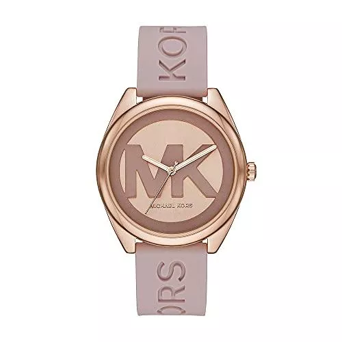 Michael Kors Uhren Michael Kors Damenuhr JANELLE, 42 mm Gehäusegröße, Dreizeigerwerk, Silikonarmband