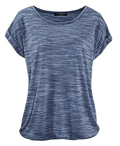 TrendiMax T-Shirts TrendiMax Damen T-Shirt Kurzarm Sommer Shirt Lose Strech Bluse Tops Causal Oberteil Basic Tee
