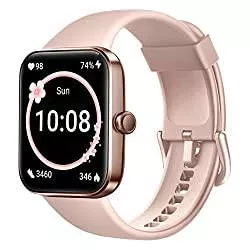 shtepime Uhren Smartwatch Damen,Shtepime 1.69 Zoll Smartwatch mit Pulsmesser Schlafmonitor SpO2, 5ATM Wasserdicht Fitness Armbanduhr, Schrittzähler Musiksteuerung Sportuhr Stoppuhr für iOS und Android